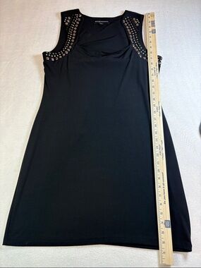 Rock & Republic Black Studded Sleeveless Mini Dress